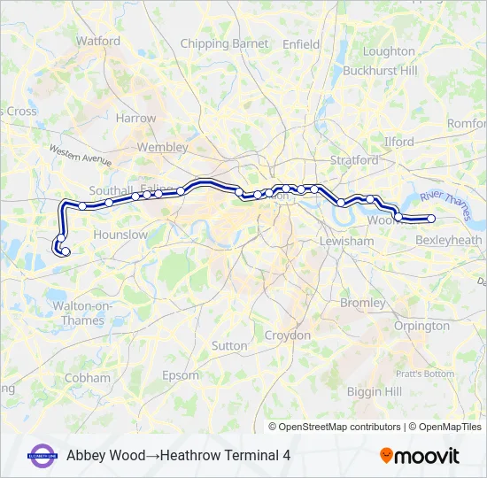 ELIZABETH  Line Map