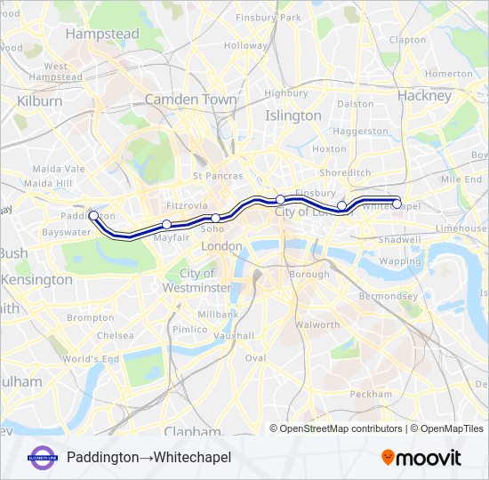 ELIZABETH  Line Map
