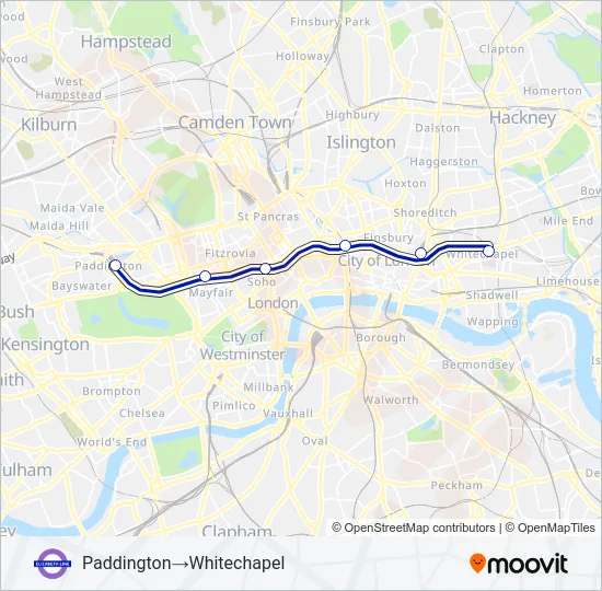 ELIZABETH  Line Map