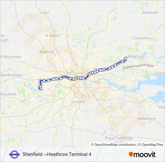 ELIZABETH  Line Map