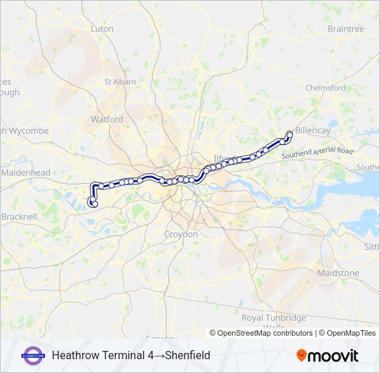 ELIZABETH  Line Map