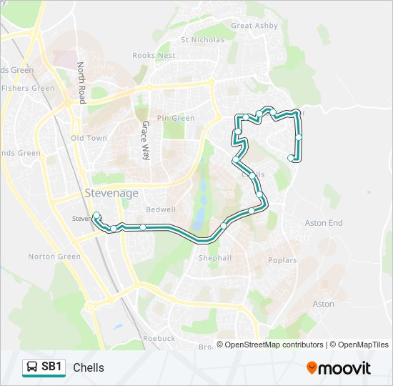 SB1 Bus Line Map