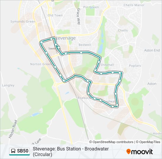 SB50 Bus Line Map