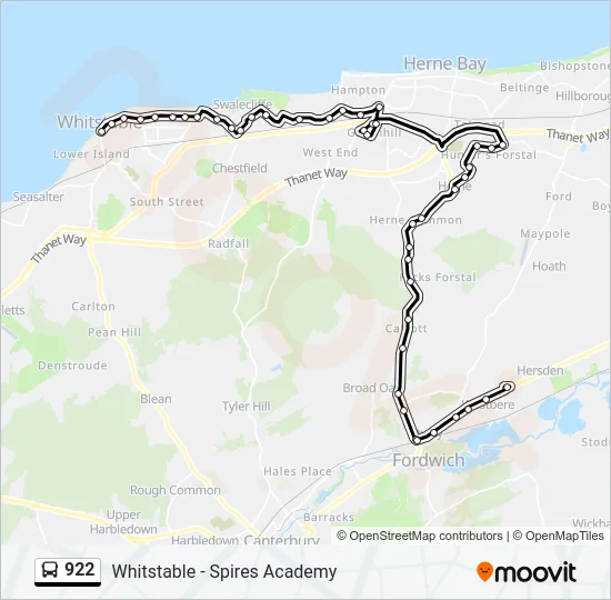 922 Bus Line Map