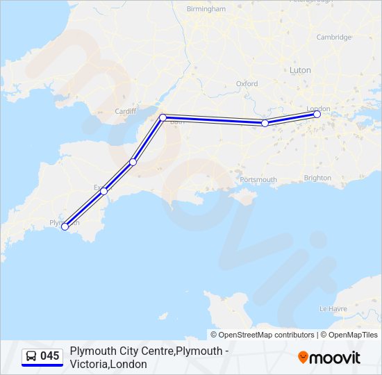 045 bus Line Map