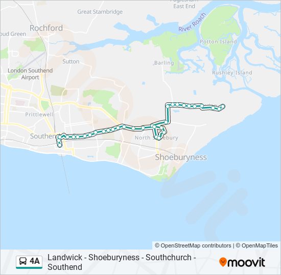 4A Bus Line Map