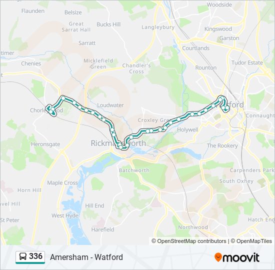 336 Route: Schedules, Stops & Maps - Chorleywood (Updated)