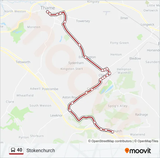 40 Bus Line Map