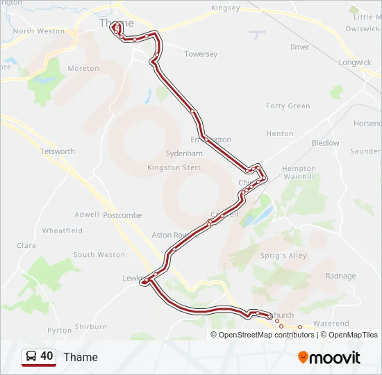 40 Bus Line Map