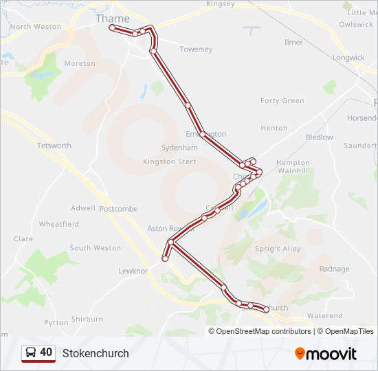 40 Route Schedules, Stops & Maps Stokenchurch (Updated)