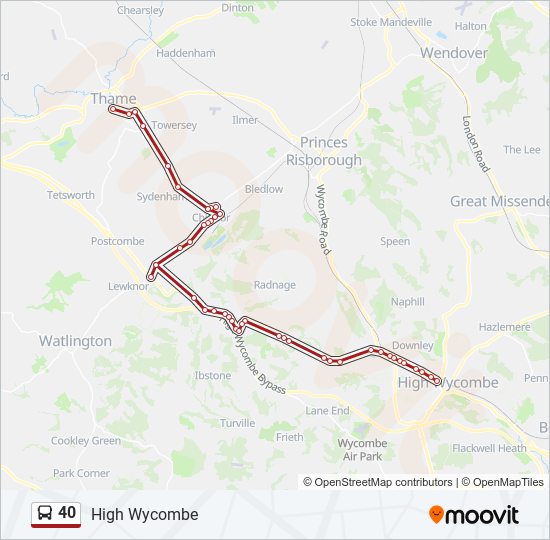 40 Route: Schedules, Stops & Maps - High Wycombe (Updated)