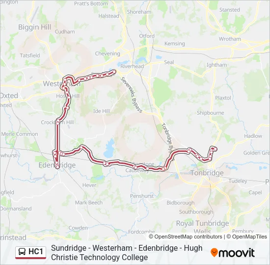 HC1 Bus Line Map