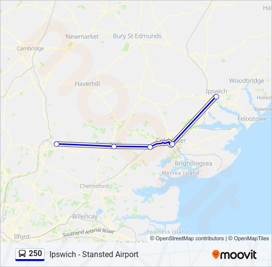 250 Bus Line Map