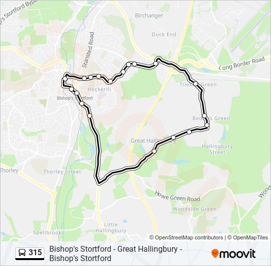 315 bus Line Map