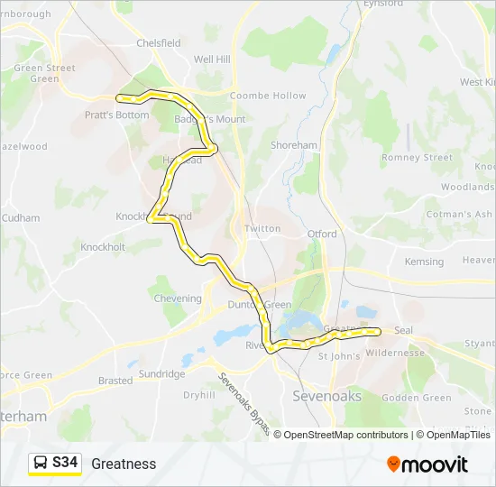 S34 Bus Line Map