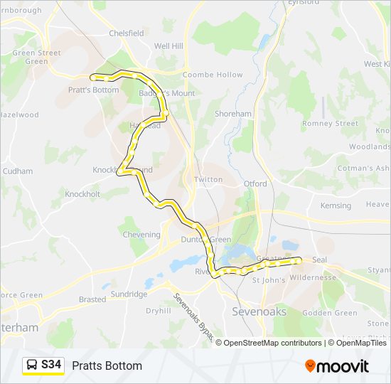 S34 Bus Line Map