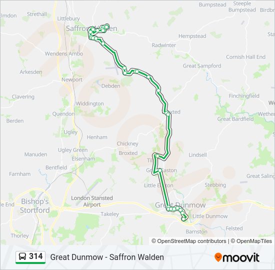 314 Bus Line Map