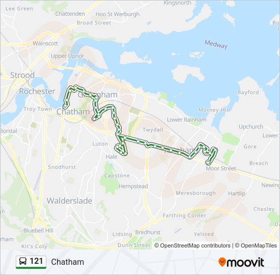 121 Bus Line Map