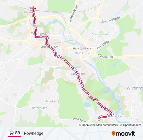 S9 Bus Line Map