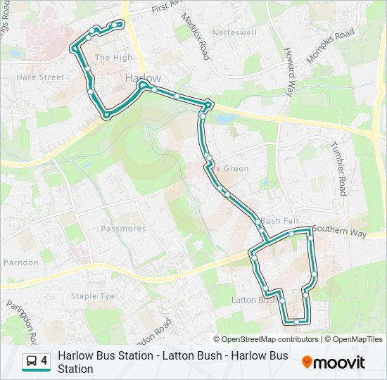 4 Bus Line Map