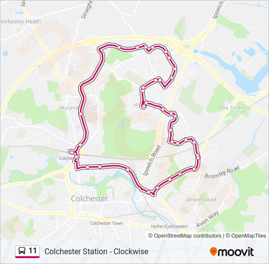 11 bus Line Map