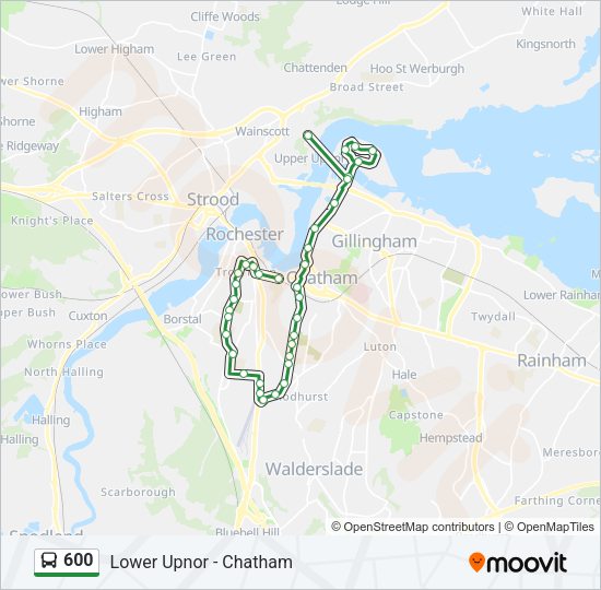 600 Bus Line Map
