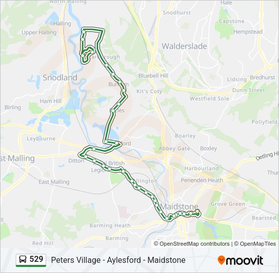 529 Bus Line Map