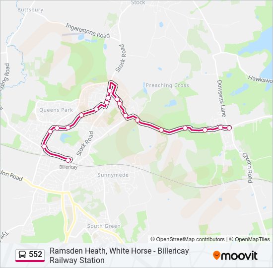 552 bus Line Map