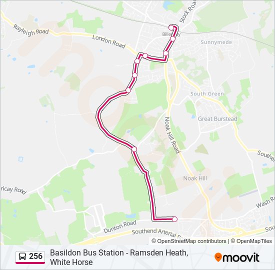 256 Bus Line Map