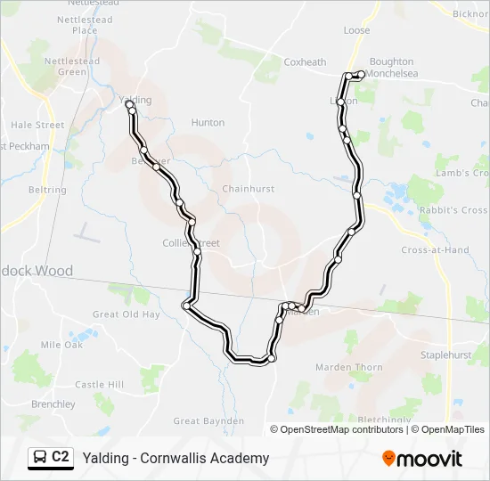 C2 Route: Schedules, Stops & Maps - Linton (Updated)