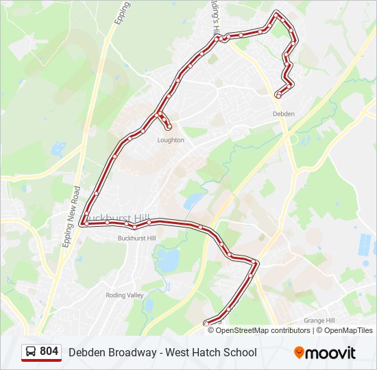 804 bus Line Map