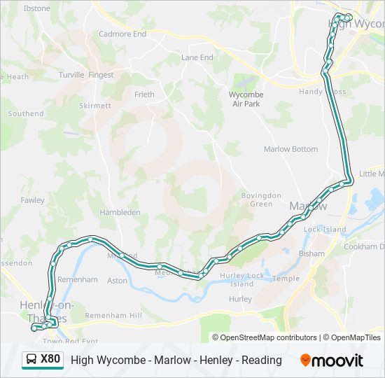 X80 Bus Line Map