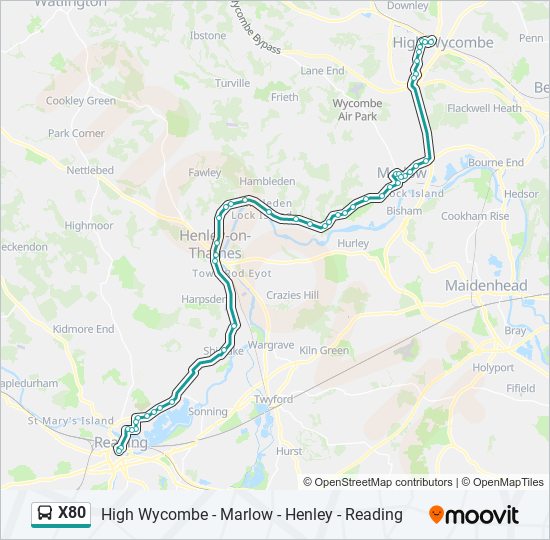 X80 Bus Line Map