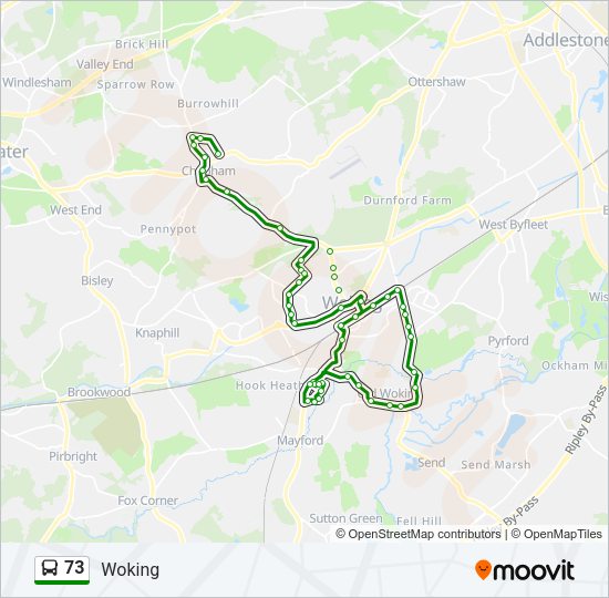 73 Bus Line Map