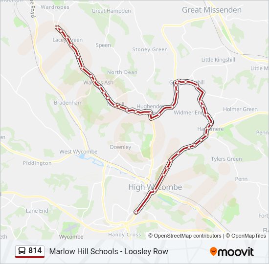 814 Bus Line Map
