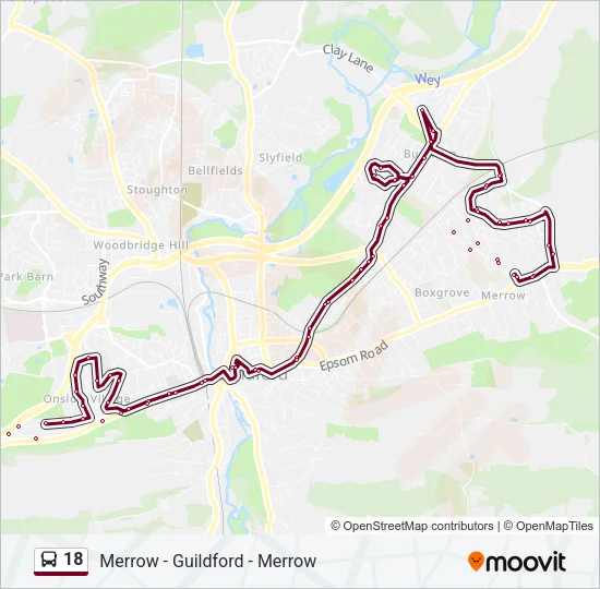 18 Bus Line Map