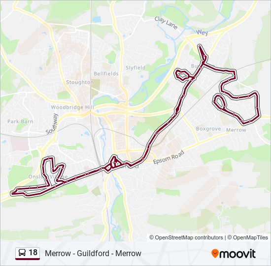 18 bus Line Map