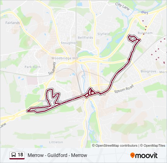 18 bus Line Map