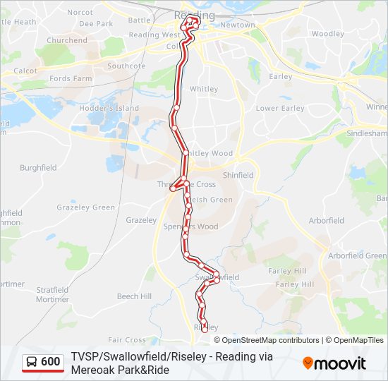 600 Bus Line Map