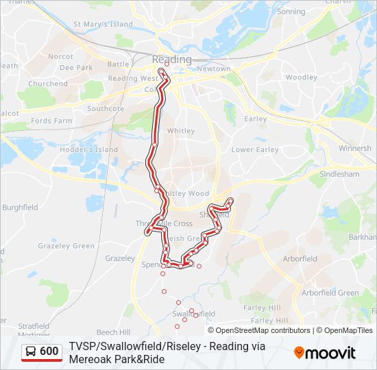 600 Bus Line Map