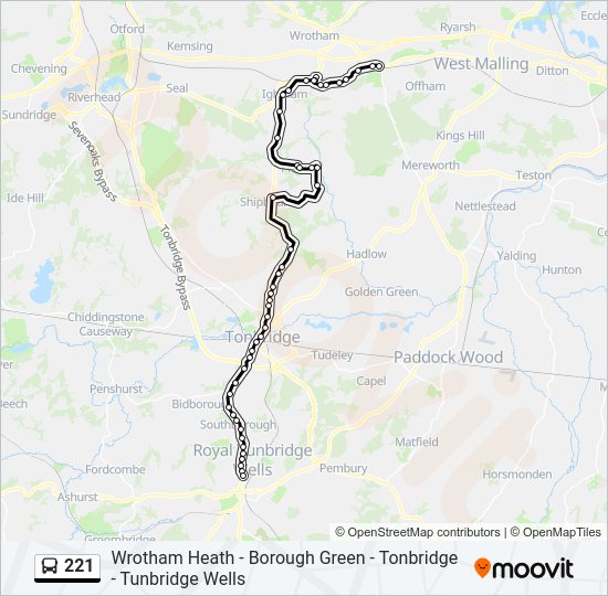 221 Bus Line Map