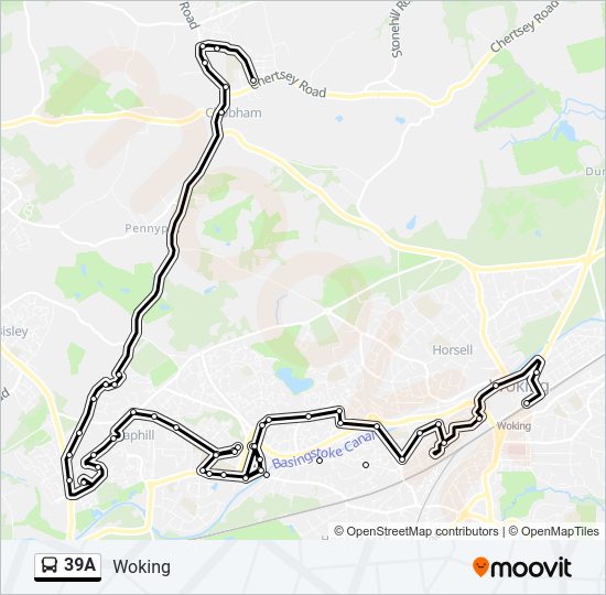 39A bus Line Map