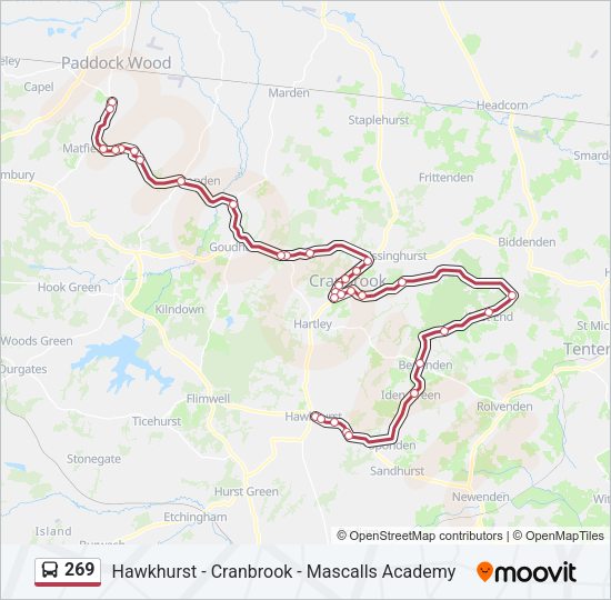 269 Bus Line Map