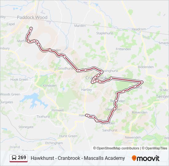 269 Route Schedules, Stops & Maps Hawkhurst (Updated)