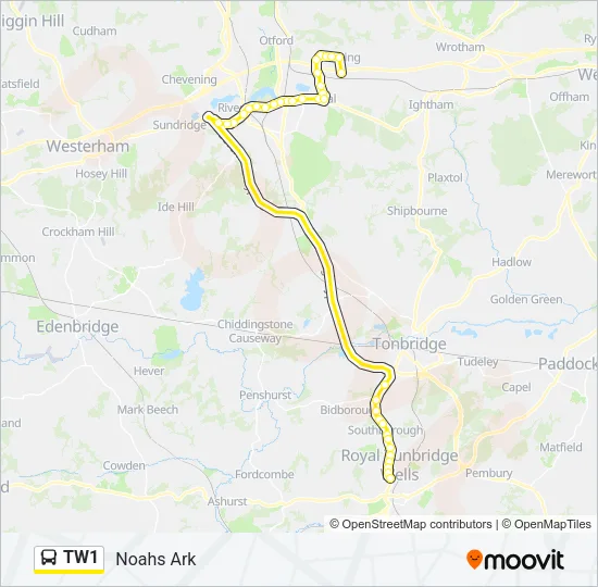 TW1 Bus Line Map