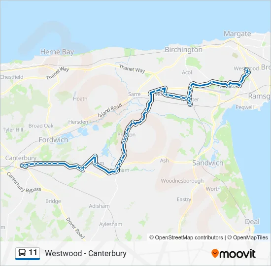 11 Route: Schedules, Stops & Maps - Westwood (Updated)