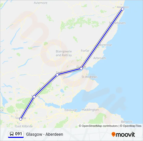 091 Bus Line Map