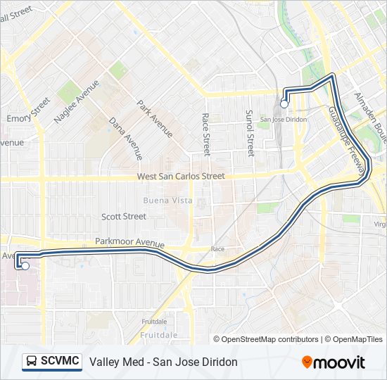 SCVMC bus Line Map