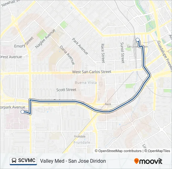 SCVMC Bus Line Map