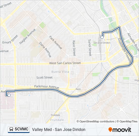 Mapa de SCVMC de autobús